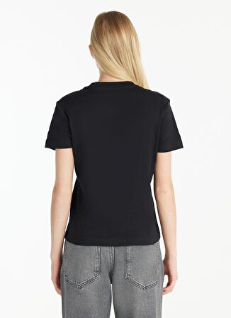 Ted Baker Bisiklet Yaka Düz Siyah Kadın T-Shirt TBWRTS1084