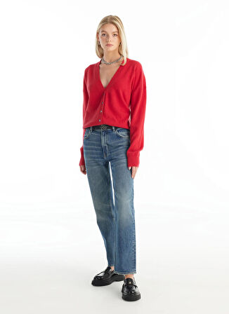 Ted Baker Normal Bel Slim Fit Mavi Kadın Pantolon TBWRDN1031