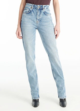 Ted Baker Normal Bel Regular Straight Mavi Kadın Pantolon TBWRDN1033-1