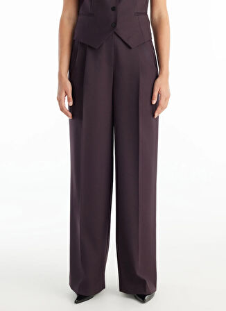 Ted Baker Orta Bel Rahat Bordo Kadın Pantolon TBWRTR1001-5