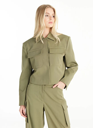 Ted Baker Standart Haki Kadın Ceket TBWRJC1035