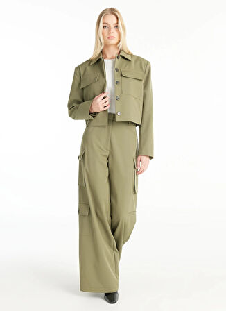 Ted Baker Standart Haki Kadın Ceket TBWRJC1035