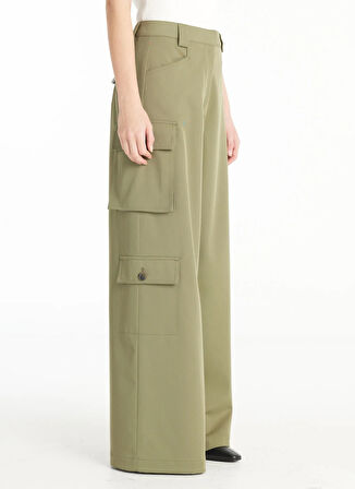 Ted Baker Normal Bel Düz Haki Kadın Pantolon TBWRTR1020