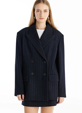 Ted Baker Oversized Lacivert Kadın Ceket TBWRJC1017-1