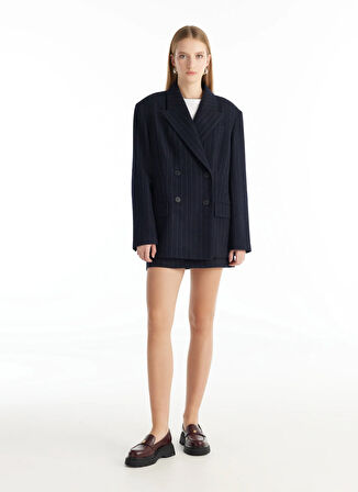 Ted Baker Oversized Lacivert Kadın Ceket TBWRJC1017-1