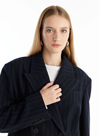 Ted Baker Oversized Lacivert Kadın Ceket TBWRJC1017-1