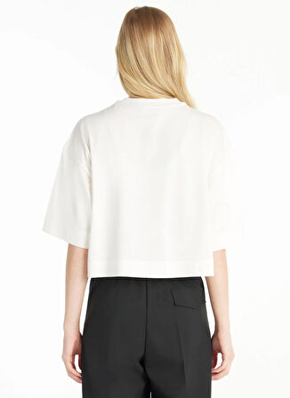 Ted Baker Bisiklet Yaka Taşlı Ekru Kadın T-Shirt TBWRTS1031