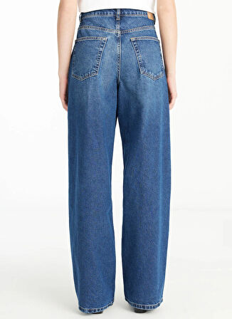 Ted Baker Normal Bel Bol Kesim Koyu Mavi Kadın Pantolon TBWRDN1035