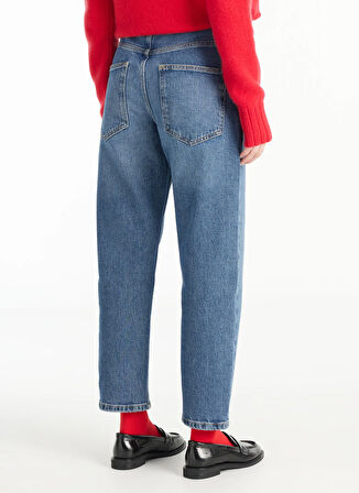 Ted Baker Normal Bel Tapered Fit Koyu Mavi Kadın Pantolon TBWRDN1036-2