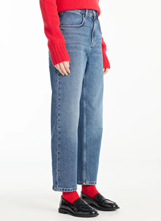 Ted Baker Normal Bel Tapered Fit Koyu Mavi Kadın Pantolon TBWRDN1036-2