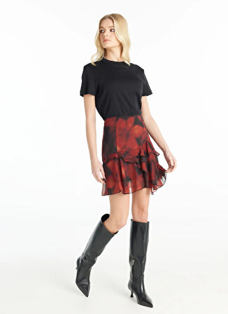 Ted Baker Normal Bel Çok Renkli Kadın Çiçek Desenli Mini Etek TBWRSK1008