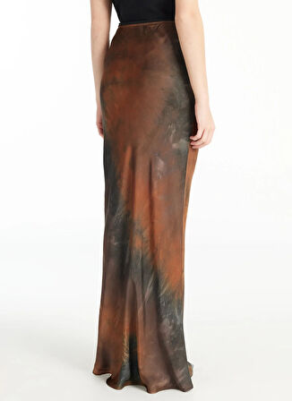 Ted Baker Lastikli Bel Kiremit Kadın Batik Maksi Etek TBWRSK1016-2