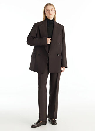 Ted Baker Oversized Koyu Kahve Kadın Ceket TBWRJC1018-3