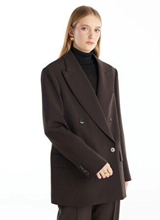 Ted Baker Oversized Koyu Kahve Kadın Ceket TBWRJC1018-3