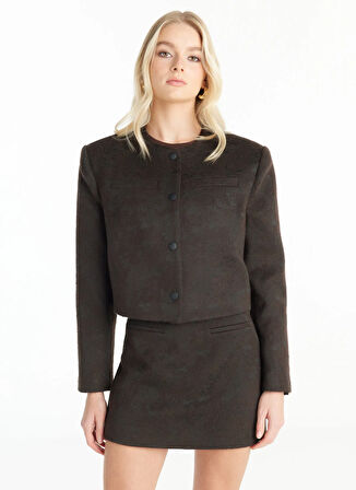 Ted Baker Standart Koyu Kahve Kadın Ceket TBWRJC1026-3