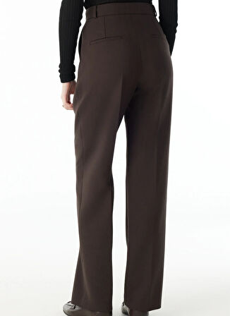 Ted Baker Normal Bel Düz Koyu Kahve Kadın Pantolon TBWRTR1001-7