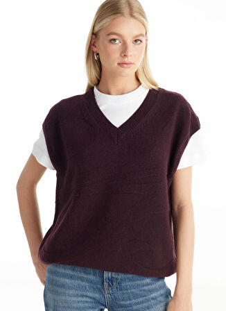 Ted Baker Jakarlı Bordo Kadın Süveter TBWRKW1029