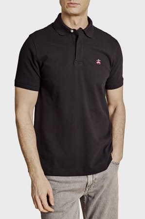 Brooks Brothers Pamuklu Regular Fit Düğmeli Polo Yaka T Shirt Erkek POLO YAKA T SHİRT BBSS26MTS001112 SİYAH