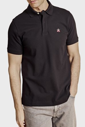 Brooks Brothers Pamuklu Regular Fit Düğmeli Polo Yaka T Shirt Erkek POLO YAKA T SHİRT BBSS26MTS001112 SİYAH
