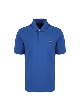 Brooks Brothers Mavi  Erkek Logo Baskılı Polo T-Shirt BBSS26MTS001
