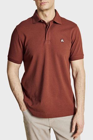 Brooks Brothers Pamuklu Regular Fit Düğmeli Polo Yaka T Shirt Erkek POLO YAKA T SHİRT BBSS26MTS001439 KOYU KİREMİT-BAKIR