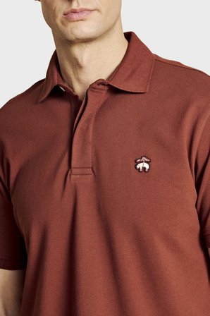 Brooks Brothers Pamuklu Regular Fit Düğmeli Polo Yaka T Shirt Erkek POLO YAKA T SHİRT BBSS26MTS001439 KOYU KİREMİT-BAKIR