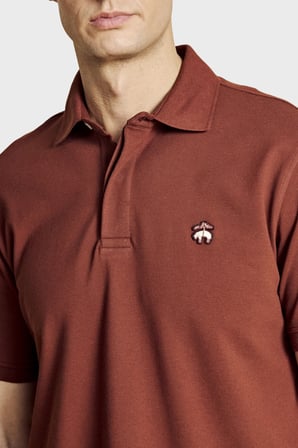 Brooks Brothers Pamuklu Regular Fit Düğmeli Polo Yaka T Shirt Erkek POLO YAKA T SHİRT BBSS26MTS001439 KOYU KİREMİT-BAKIR