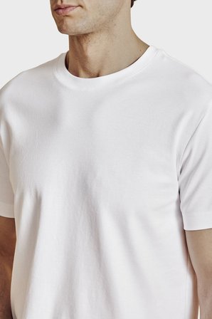 Brooks Brothers Logolu % 100 Pamuk Bisiklet Yaka T-shirt Erkek T SHİRT BBSS26MTS002101 KIRIK BEYAZ