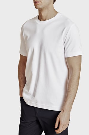 Brooks Brothers Logolu % 100 Pamuk Bisiklet Yaka T-shirt Erkek T SHİRT BBSS26MTS002101 KIRIK BEYAZ
