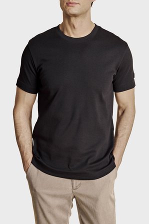 Brooks Brothers Logolu % 100 Pamuk Bisiklet Yaka T-shirt Erkek T SHİRT BBSS26MTS002112 SİYAH