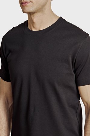Brooks Brothers Logolu % 100 Pamuk Bisiklet Yaka T-shirt Erkek T SHİRT BBSS26MTS002112 SİYAH