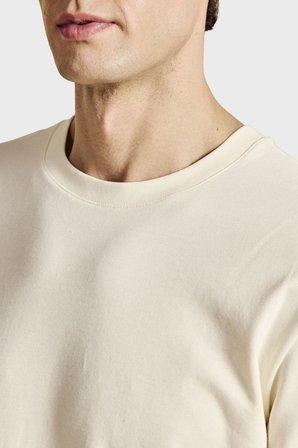 Brooks Brothers Logolu % 100 Pamuk Bisiklet Yaka T-shirt Erkek T SHİRT BBSS26MTS002142 BEJ