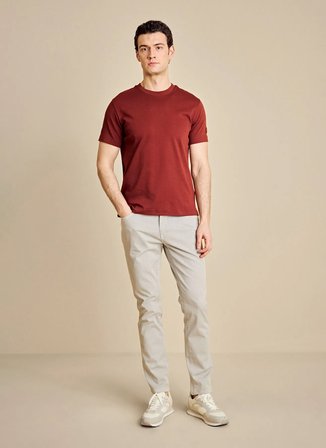 Brooks Brothers Bisiklet Yaka Bakır Erkek T-Shirt BBSS26MTS002