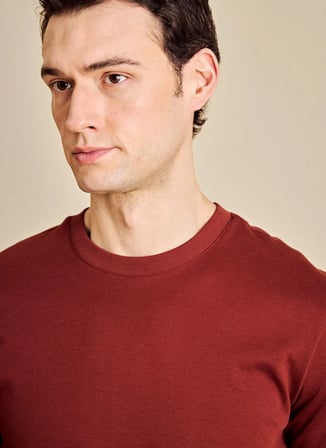 Brooks Brothers Bisiklet Yaka Bakır Erkek T-Shirt BBSS26MTS002