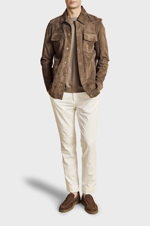 Brooks Brothers Normal Bel Daralan Paça Liyosel Chino Pantolon Erkek PANTOLON BBSS26MPT001101 KIRIK BEYAZ