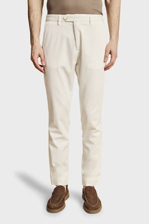 Brooks Brothers Normal Bel Daralan Paça Liyosel Chino Pantolon Erkek PANTOLON BBSS26MPT001101 KIRIK BEYAZ