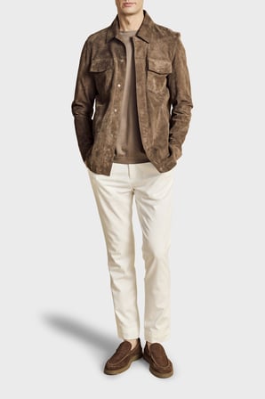 Brooks Brothers Normal Bel Daralan Paça Liyosel Chino Pantolon Erkek PANTOLON BBSS26MPT001101 KIRIK BEYAZ