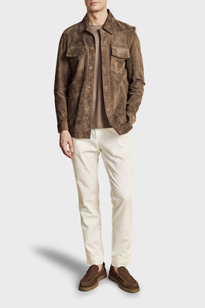 Brooks Brothers Normal Bel Daralan Paça Liyosel Chino Pantolon Erkek PANTOLON BBSS26MPT001101 KIRIK BEYAZ