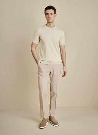 Brooks Brothers Bej Erkek Standart Pantolon BBSS26MPT009