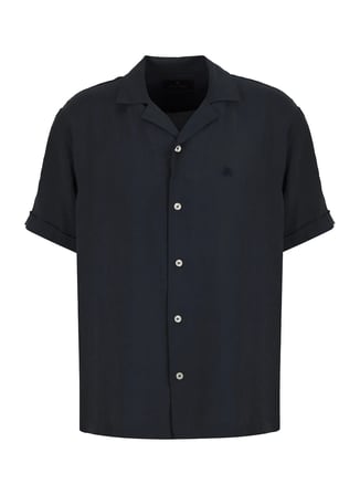 Brooks Brothers Siyah Erkek Regular Fit Logo Baskılı Gömlek BBSS26MSH018