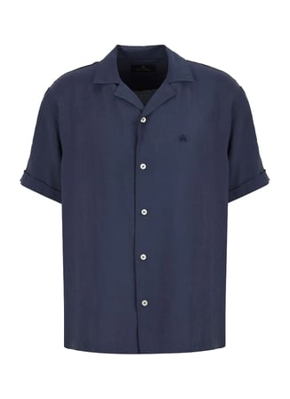 Brooks Brothers Lacivert Erkek Regular Fit Nakışlı Gömlek BBSS26MSH018