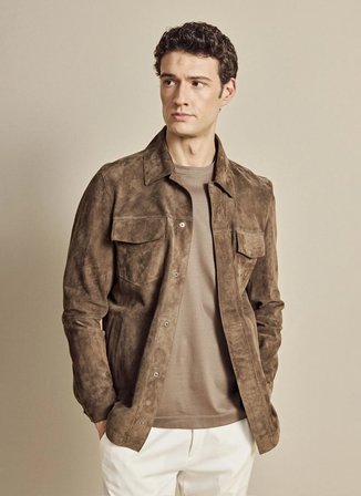 Brooks Brothers Kahverengi Erkek Standart Fit Gömlek BBSS26MLS003