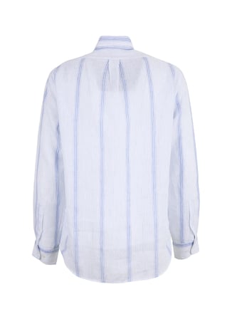 Brooks Brothers Mavi  Erkek Düğmeli Regular Fit Çizgili Gömlek BBSS26MSH017