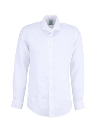 Brooks Brothers Beyaz Erkek İtalyan Slim Fit %100 Keten Gömlek BBSS26MSH024