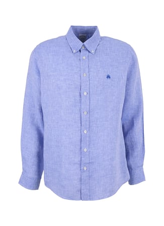 Brooks Brothers Mavi Erkek Düğmeli Regular Fit Gömlek