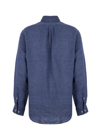 Brooks Brothers Mavi Erkek Düğmeli Regular Fit Melanj Gömlek