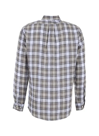 Brooks Brothers Bej Erkek Düğmeli Regular Fit Ekoseli Gömlek BBSS26MSH028