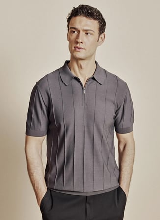Brooks Brothers Kahverengi Erkek Fitilli Desenli Polo Kazak BBSS26MKL001