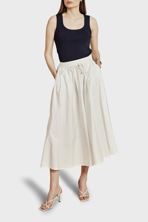 Brooks Brothers Önü Palmiye Desenli Rayon Triko Atlet Bayan ATLET BBSS26FKT002137 LACİVERT