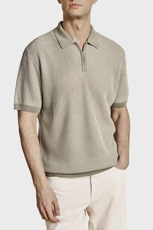 Brooks Brothers Keten Karışımlı Kısa Kollu Örgü Polo Yaka Kazak Erkek POLO YAKA KAZAK BBSS26MKL005180 SU YEŞİLİ